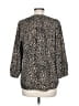 Dana Buchman 100% Polyester Animal Print Black 3/4 Sleeve Blouse Size L - photo 2