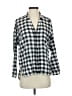 Soft Joie 100% Cotton Checkered-gingham Black Long Sleeve Blouse Size S - photo 1