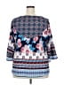 Fig and Flower 100% Polyester Blue 3/4 Sleeve Blouse Size 2X - photo 2