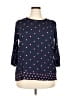 Joules Polka Dots Blue 3/4 Sleeve Blouse Size 14 - photo 1