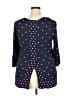 Joules Polka Dots Blue 3/4 Sleeve Blouse Size 14 - photo 2