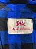 Justice Plaid Blue Long Sleeve Button-Down Shirt Size 14 - 16 - photo 3