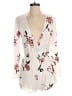 Unbranded 100% Rayon Floral Ivory Romper Size S - photo 1