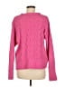 American Eagle Outfitters 100% Polyester Hearts Pink Pullover Sweater Size M - photo 2