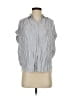 Madewell Stripes Silver Sleeveless Button-Down Shirt Size XXS - photo 1