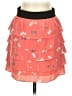 Gemma Hearts Orange Casual Skirt Size XS - photo 1