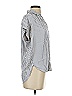 Madewell Stripes Silver Sleeveless Button-Down Shirt Size XXS - photo 4