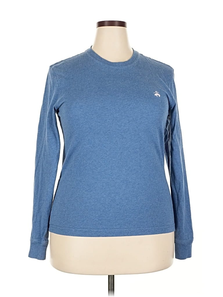Pre-owned Brooks Brothers Long Sleeve T-shirt In Blue