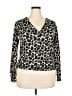 Merona Animal Print Black Cardigan Size XXL - photo 1