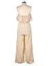 She + Sky 100% Polyester Tweed Ivory Jumpsuit Size S - photo 2