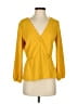 J.Crew 100% Polyester Yellow 3/4 Sleeve Top Size 4 - photo 1