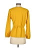 J.Crew 100% Polyester Yellow 3/4 Sleeve Top Size 4 - photo 2