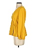 J.Crew 100% Polyester Yellow 3/4 Sleeve Top Size 4 - photo 5