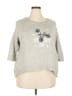 Lane Bryant Floral Silver Pullover Sweater Size 18 - 20 Plus - photo 1