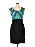 DressBarn 100% Polyester Graphic Black Cocktail Dress Size 10 - photo 1
