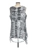 Fever 100% Polyester Silver Sleeveless Blouse Size L - photo 2