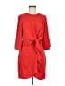 Topshop 100% Polyester Red Casual Dress Size 8 - photo 1