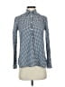 J.Crew Houndstooth Blue Long Sleeve Button-Down Shirt Size 00 - photo 1