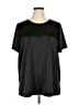 Allison Woods 100% Polyester Black Short Sleeve Top Size 1X - photo 1