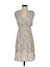 Assorted Brands 100% Rayon Print Tan White Casual Dress Size XXS (estimated) - photo 1