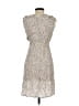 Assorted Brands 100% Rayon Print Tan White Casual Dress Size XXS (estimated) - photo 2