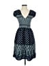 Max Studio Print Blue Casual Dress Size XS - photo 1
