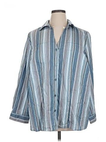 Liz & Me 3/4 Sleeve Button-Down Shirt (view 1)