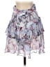 IRO 100% Viscose Graphic Silver Purple Casual Skirt Size EU (FR) 34 / US 2 - photo 1