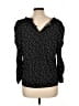 Max Studio Polka Dots Black Long Sleeve Blouse Size L - photo 2