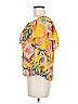 Lily White 100% Polyester Yellow Short Sleeve Blouse Size M - photo 5