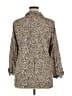 Insight 100% Rayon Animal Print Brown 3/4 Sleeve Button-Down Shirt Size XL - photo 2