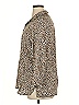 Insight 100% Rayon Animal Print Brown 3/4 Sleeve Button-Down Shirt Size XL - photo 5