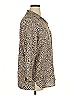 Insight 100% Rayon Animal Print Brown 3/4 Sleeve Button-Down Shirt Size XL - photo 4