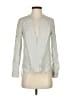 BCBGMAXAZRIA Silver Long Sleeve Blouse Size XXS - photo 1