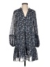 1.State 100% Polyester Paisley Blue Casual Dress Size XS - photo 1