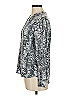 Soft Joie Animal Print Silver Long Sleeve Blouse Size M - photo 5