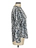 Soft Joie Animal Print Silver Long Sleeve Blouse Size M - photo 4