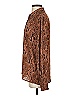 Express 100% Polyester Animal Print Brown Long Sleeve Blouse Size S - photo 5