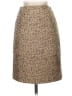 Moschino Tweed Gold Ivory Wool Skirt Size 4 - photo 1