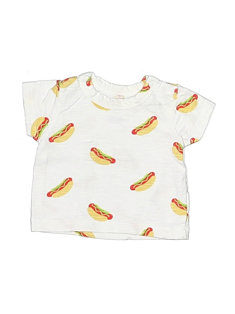 Pre-owned Monica + Andy Babies' Short Sleeve T-shirt In White