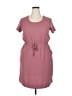 32 Degrees 100% Polyester Solid Pink Casual Dress Size L - photo 1