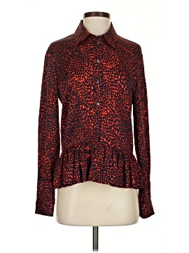 Pink Tartan Long Sleeve Blouse