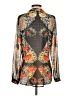 CAbi 100% Polyester Floral Black Long Sleeve Blouse Size S - photo 2