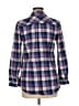 Millenium Plaid Blue Long Sleeve Button-Down Shirt Size M - photo 2