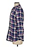 Millenium Plaid Blue Long Sleeve Button-Down Shirt Size M - photo 5
