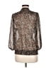 Dex 100% Polyester Animal Print Brown Long Sleeve Blouse Size M - photo 2