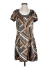 BCBGMAXAZRIA Graphic Brown Casual Dress Size S - photo 1
