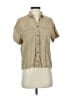 Madewell Tan Short Sleeve Blouse Size XXS - photo 1
