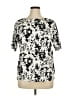 Chico's 100% Cotton Floral Black Cardigan Size XL (3) - photo 1