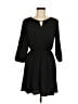 Lush 100% Polyester Solid Black Casual Dress Size M - photo 1
